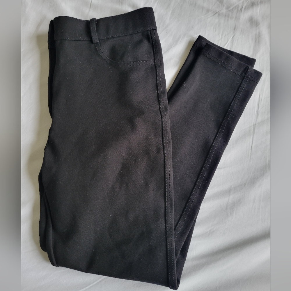 Zara Women's Black Slim Leggings Pant with Zip Fly Size M